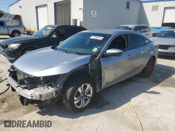 2016 Honda Civic Sedan LX with VIN 19XFC2F52GE046544, listed as a Copart auction lot 51968855 with 164,235 mi miles and Salvage Title. Bid and sale history available at carsss.com. Image 1.