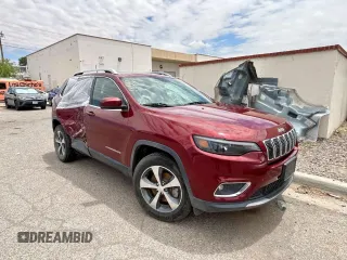 2019 Jeep Cherokee Limited with VIN 1C4PJMDN3KD117222, listed as a Copart auction lot 64145445 with 117,380 mi miles and Clean title. Bid and sale history available at DreamBid. Image 1.