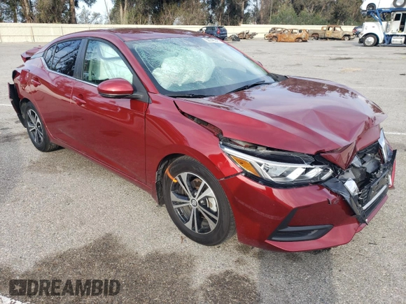 2020 Nissan Sentra SV with VIN 3N1AB8CV3LY270356, listed as a Copart auction lot 50749345 with 35,177 mi miles and Salvage Title. Bid and sale history available at DreamBid. Image 4.