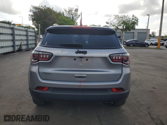 2021 Jeep Compass Altitude with VIN 3C4NJCBB7MT509188, listed as a Copart auction lot 57507125 with 28,279 mi miles and Non repairable. Bid and sale history available at DreamBid. Image 6.