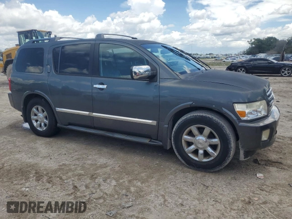 2006 Infiniti QX56 z VIN 5N3AA08A26N807620, wystawiony jako Copart lot #66207424 z przebiegiem 186 381 mil mil oraz Czysty tytuł • Clean title. Historia ofert i sprzedaży dostępna na DreamBid. Obrazek 4.