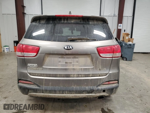 2016 Kia Sorento EX with VIN 5XYPHDA51GG103635, listed as a Copart auction lot 47126725 with 187,003 mi miles and Salvage Title. Bid and sale history available at carsss.com. Image 6.