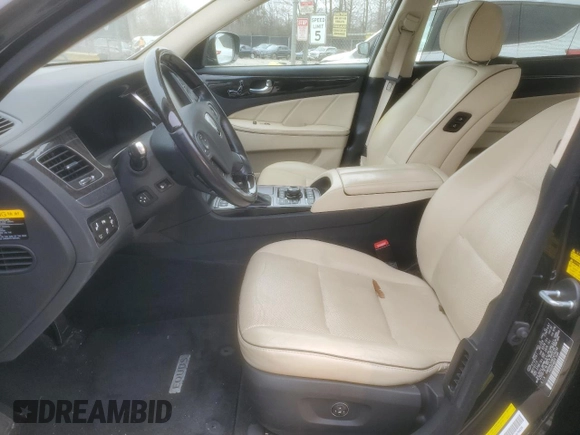 2014 Hyundai Equus Ultimate with VIN KMHGH4JH3EU076035, listed as a Copart auction lot 46129025 with 41,083 mi miles and Salvage title. Bid and sale history available at DreamBid. Image 7.