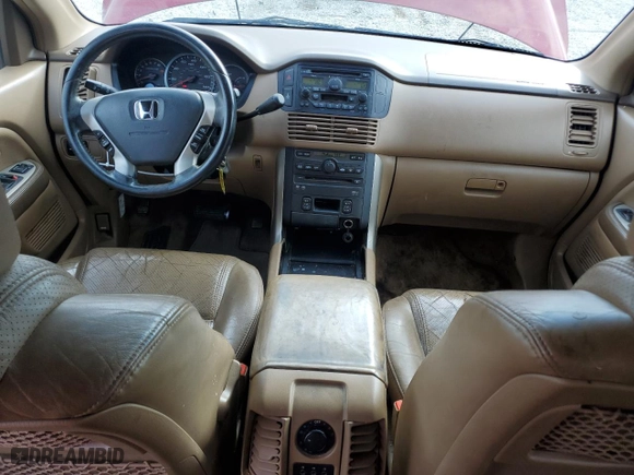 2004 Honda Pilot EX with VIN 2HKYF18604H542322, listed as a Copart auction lot 44410625 with 289,378 mi miles and Salvage Title. Bid and sale history available at carsss.com. Image 8.