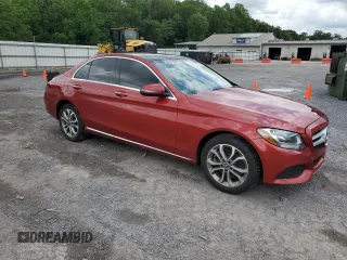 2017 Mercedes-Benz C 300 with VIN 55SWF4KB3HU217567, listed as a Copart auction lot 61574015 with 97,664 mi miles and Salvage title. Bid and sale history available at DreamBid. Image 4.