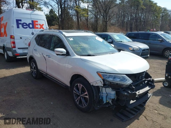 2017 Nissan Rogue SV with VIN 5N1AT2MV5HC873598, listed as a IAAI auction lot 41718074 with 63,467 mi miles. Bid and sale history available at carsss.com. Image 1.