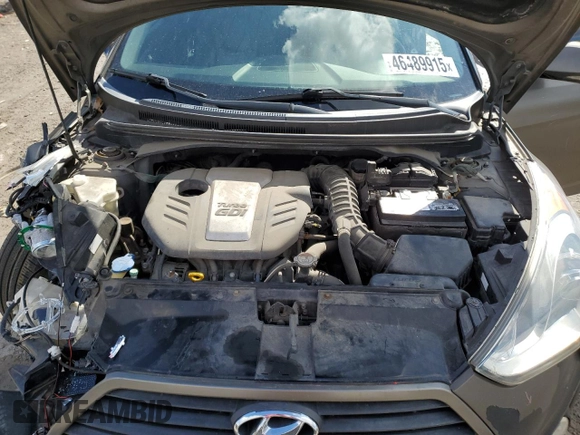 2013 Hyundai Veloster Turbo with VIN KMHTC6AE1DU124502, listed as a Copart auction lot 46489915 with 143,526 mi miles and Salvage title. Bid and sale history available at DreamBid. Image 11.