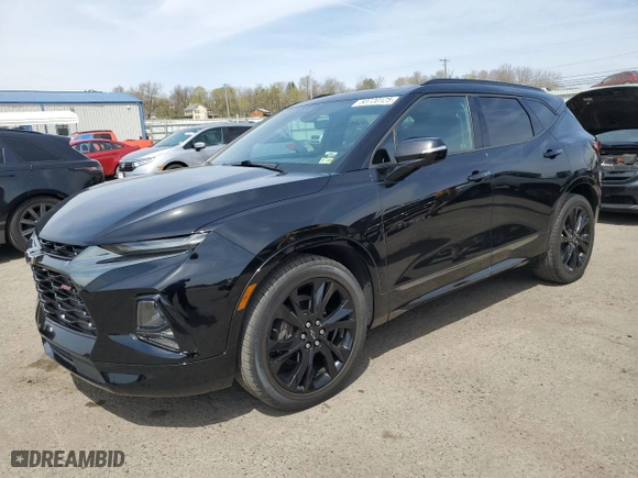 2019 Chevrolet Blazer RS with VIN 3GNKBJRS2KS565866, listed as a Copart auction lot 53720125 with 88,955 mi miles and Salvage Title. Bid and sale history available at carsss.com. Image 1.