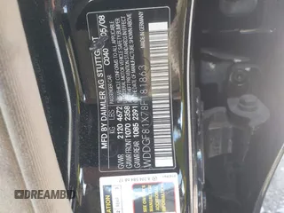 2008 Mercedes-Benz C 300 Sport with VIN WDDGF81X78F181863, listed as a IAAI auction lot 42651494 with 143,058 mi miles and . Bid and sale history available at DreamBid. Image 9.