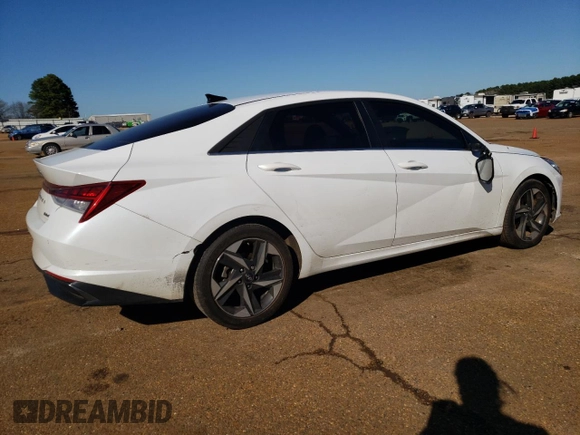 2021 Hyundai Elantra Limited with VIN 5NPLP4AG5MH032334, listed as a Copart auction lot 46833475 with 86,271 mi miles and Salvage Title. Bid and sale history available at DreamBid. Image 3.