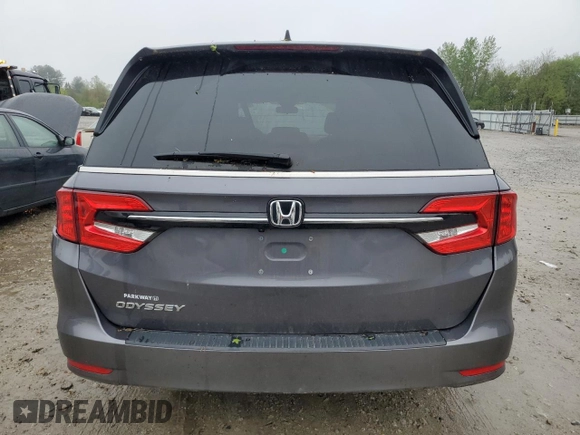 2022 Honda Odyssey EX with VIN 5FNRL6H52NB029414, listed as a Copart auction lot 55947155 with 53,954 mi miles and Salvage title. Bid and sale history available at DreamBid. Image 6.