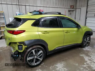 2019 Hyundai Kona Ultimate with VIN KM8K5CA59KU390674, listed as a Copart auction lot 43303795 with 46,070 mi miles and Salvage Title. Bid and sale history available at carsss.com. Image 3.