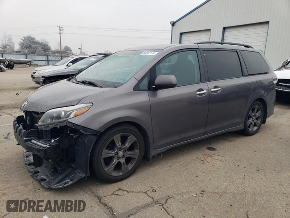 2016 Toyota Sienna SE with VIN 5TDXK3DCXGS738443, listed as a Copart auction lot 82042174 with 108,761 mi miles and Salvage title. Bid and sale history available at DreamBid. Image 1.