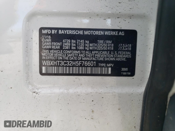 2017 BMW X1 xDrive28i with VIN WBXHT3C32H5F76601, listed as a Copart auction lot 49889965 with 95,655 mi miles and Salvage Title. Bid and sale history available at carsss.com. Image 13.
