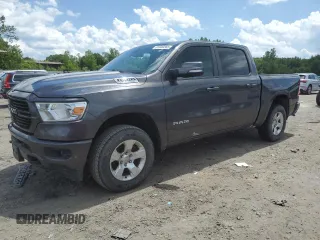 2021 Ram 1500 Big Horn with VIN 1C6SRFFT1MN717722, listed as a Copart auction lot 61049265 with 53,344 mi miles and Salvage title. Bid and sale history available at DreamBid. Image 1.