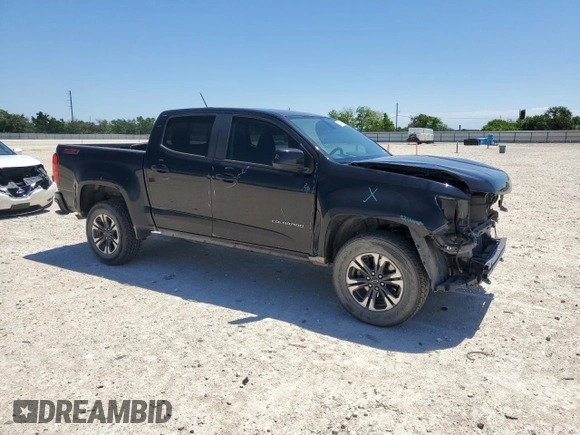 2021 Chevrolet Colorado 2WD Z71 with VIN 1GCGSDEN1M1227685, listed as a Copart auction lot 53321485 with 40,180 mi miles and Salvage title. Bid and sale history available at DreamBid. Image 4.