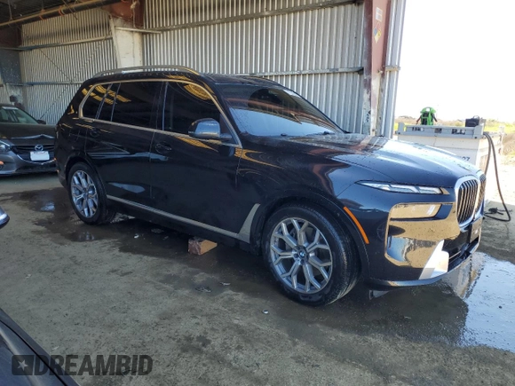 2025 BMW X7 xDrive40i with VIN 5UX23EM08S9X05620, listed as a Copart auction lot 50424435 with 21,354 mi miles and Clean Title. Bid and sale history available at carsss.com. Image 4.