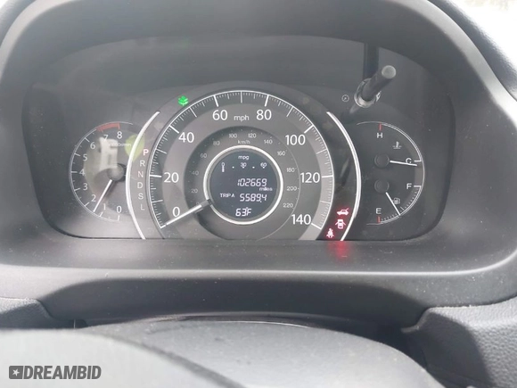 2016 Honda CR-V EX with VIN 5J6RM3H54GL019165, listed as a IAAI auction lot 41910273 with 102,669 mi miles. Bid and sale history available at carsss.com. Image 16.