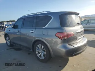 2015 Infiniti QX80 with VIN JN8AZ2NF9F9572311, listed as a Copart auction lot 75133454 with 0 mi miles and Salvage Title. Bid and sale history available at carsss.com. Image 2.