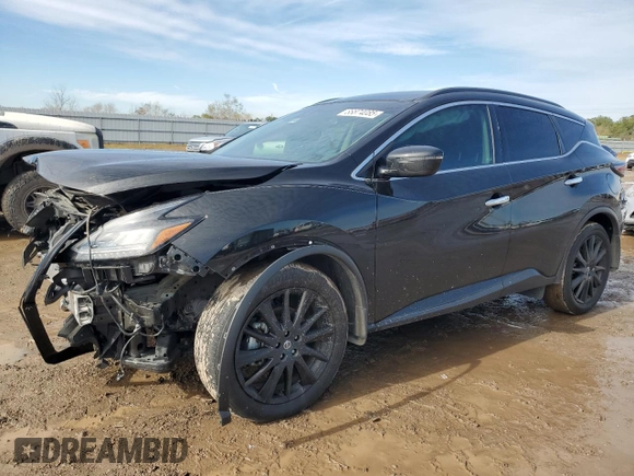 2022 Nissan Murano SV z VIN 5N1AZ2BS3NC130781, wystawiony jako Copart lot #88874085 z przebiegiem 39 040 mil mil oraz Szkoda całkowita • Salvage title. Historia ofert i sprzedaży dostępna na DreamBid. Obrazek 1.