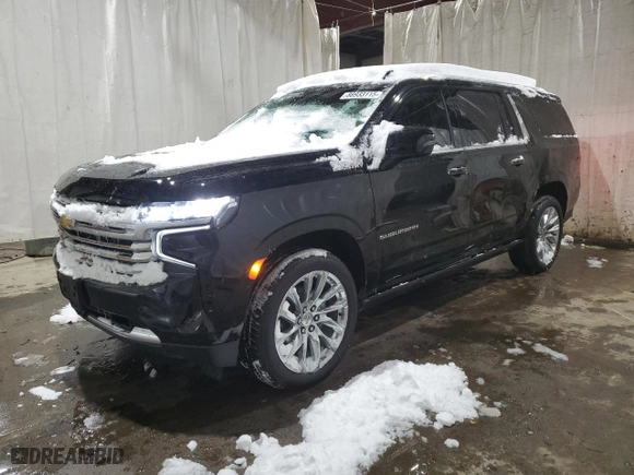 2021 Chevrolet Suburban High Country with VIN 1GNSKGKL6MR157155, listed as a Copart auction lot 88933115 with 33,627 mi miles and Salvage Title. Bid and sale history available at carsss.com. Image 1.