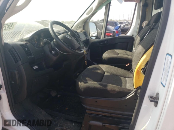 2021 Ram ProMaster Cargo with VIN 3C6LRVNG8ME567227, listed as a Copart auction lot 68293524 with 37,921 mi miles and Salvage Title. Bid and sale history available at DreamBid. Image 7.