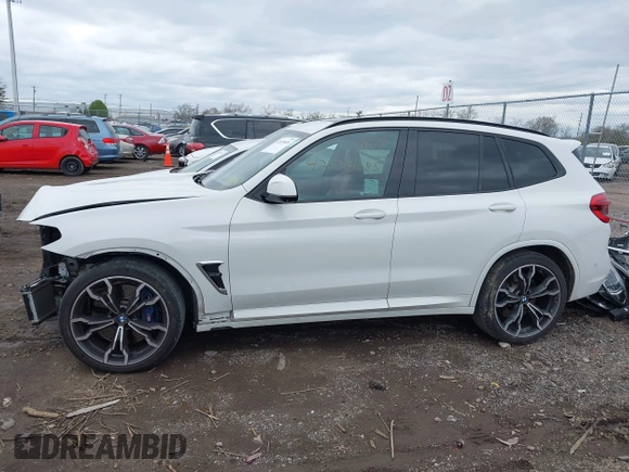2020 BMW X3 M Competition with VIN 5YMTS0C03LLT10754, listed as a IAAI auction lot 42021685 with 48,768 mi miles. Bid and sale history available at carsss.com. Image 14.
