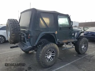 2002 Jeep Wrangler Sahara with VIN 1J4FA59S42P742978, listed as a Copart auction lot 46707685 with 77,272 mi miles and Salvage Title. Bid and sale history available at carsss.com. Image 3.