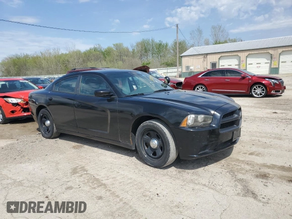 2013 Dodge Charger Police with VIN 2C3CDXAG1DH546897, listed as a Copart auction lot 54168825 with 158,551 mi miles and Salvage Title. Bid and sale history available at DreamBid. Image 4.