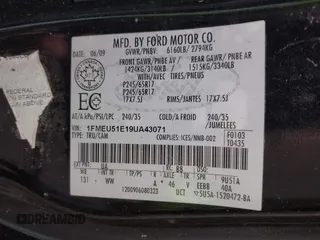 2009 Ford Explorer Sport Trac XLT with VIN 1FMEU51E19UA43071, listed as a IAAI auction lot 42693080 with 243,438 mi miles and . Bid and sale history available at DreamBid. Image 9.