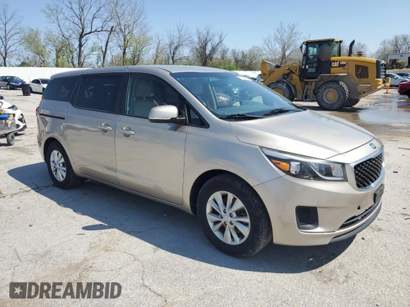2017 Kia Sedona LX with VIN KNDMB5C17H6228387, listed as a Copart auction lot 51953475 with 131,202 mi miles and Salvage Title. Bid and sale history available at carsss.com. Image 4.
