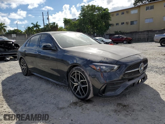 2022 Mercedes-Benz C 300 with VIN W1KAF4GB5NR057756, listed as a Copart auction lot 43812115 with 58,810 mi miles and Non Repairable. Bid and sale history available at DreamBid. Image 4.