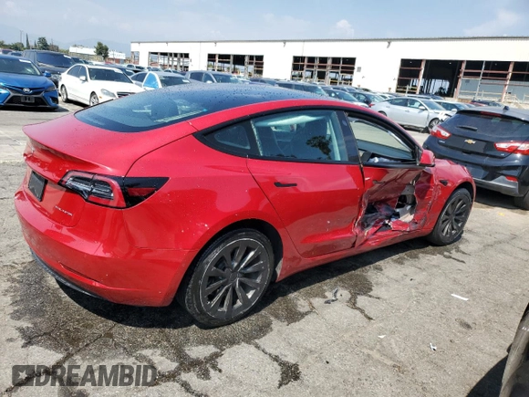 2022 Tesla Model 3 Long Range with VIN 5YJ3E1EB5NF287746, listed as a Copart auction lot 55124115 with 99,767 mi miles and Clean Title. Bid and sale history available at DreamBid. Image 3.