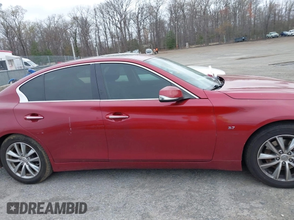 2014 Infiniti Q50 Premium with VIN JN1BV7AR7EM699016, listed as a IAAI auction lot 41858326 with 222,127 mi miles. Bid and sale history available at carsss.com. Image 12.