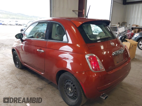 2014 FIAT 500 Pop with VIN 3C3CFFAR7ET283040, listed as a IAAI auction lot 41851762 with 50,260 mi miles. Bid and sale history available at carsss.com. Image 3.