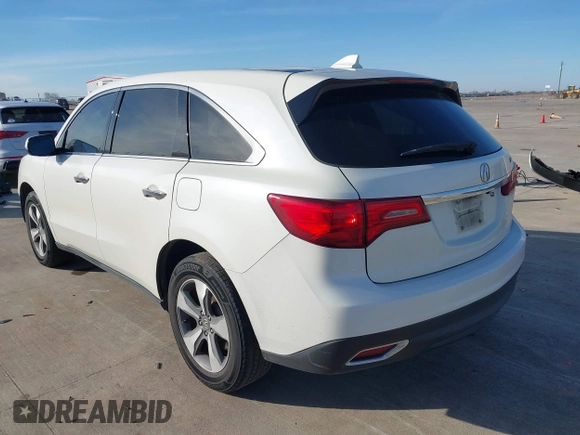 2016 Acura MDX with VIN 5FRYD3H22GB011042, listed as a IAAI auction lot 41383286 with 151,781 mi miles. Bid and sale history available at carsss.com. Image 3.