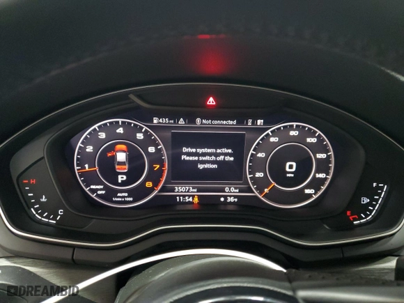 2019 Audi A4 Premium Plus with VIN WAUENAF48KN005618, listed as a Copart auction lot 89062075 with 35,073 mi miles and Salvage Title. Bid and sale history available at carsss.com. Image 9.
