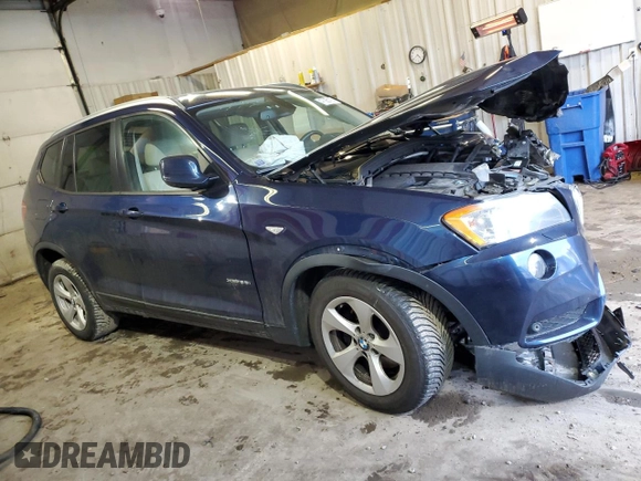 2011 BMW X3 28i with VIN 5UXWX5C5XBL700053, listed as a Copart auction lot 47085185 with 126,929 mi miles and Salvage Title. Bid and sale history available at carsss.com. Image 4.