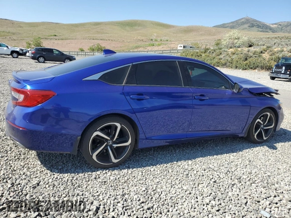 2020 Honda Accord Sport with VIN 1HGCV1F34LA123953, listed as a Copart auction lot 59632755 with 93,696 mi miles and Salvage title. Bid and sale history available at DreamBid. Image 3.