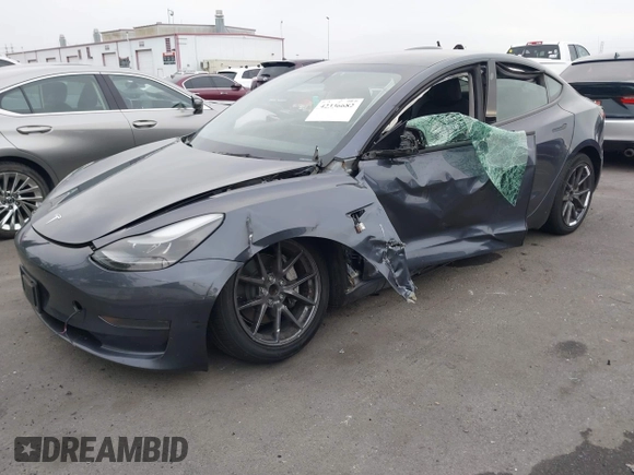 2023 Tesla Model 3 with VIN 5YJ3E1EA4PF705949, listed as a IAAI auction lot 42336682 with 88,056 mi miles and . Bid and sale history available at DreamBid. Image 21.