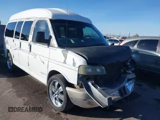 2004 GMC Savana Cargo Van YF7 Upfitter with VIN 1GDFG15T741231326, listed as a IAAI auction lot 41114249 with 291,492 mi miles. Bid and sale history available at carsss.com. Image 1.