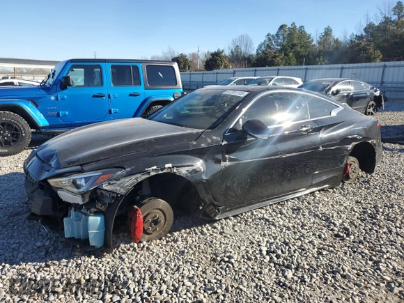 2021 Infiniti Q60 Red Sport 400 with VIN JN1FV7LK1MM530447, listed as a Copart auction lot 47281115 with 37,675 mi miles and Salvage title. Bid and sale history available at DreamBid. Image 1.
