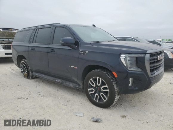 2024 GMC Yukon XL AT4 with VIN 1GKS2HKL9RR255168, listed as a Copart auction lot 43969225 with 12,972 mi miles and Salvage Title. Bid and sale history available at carsss.com. Image 4.