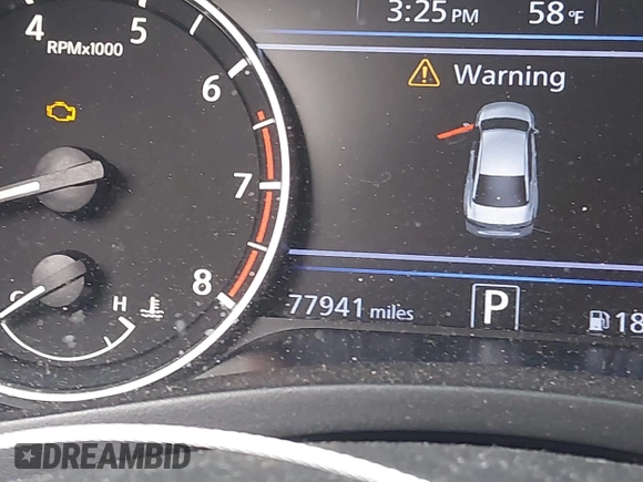 2019 Nissan Altima 2.5 SV with VIN 1N4BL4DV2KC220096, listed as a IAAI auction lot 41802662 with 77,941 mi miles. Bid and sale history available at carsss.com. Image 15.