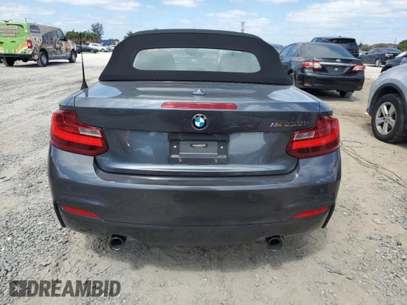 2016 BMW 2 Series M235i with VIN WBA1M1C55GV394370, listed as a Copart auction lot 50843504 with 55,672 mi miles. Bid and sale history available at carsss.com. Image 6.