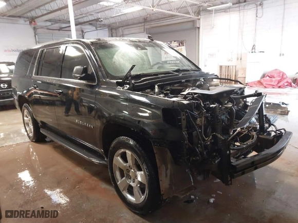2016 Chevrolet Suburban LT with VIN 1GNSKHKC1GR109217, listed as a IAAI auction lot 41541377 with 213,195 mi miles. Bid and sale history available at carsss.com. Image 1.