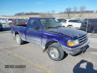 1996 Ford Ranger XL with VIN 1FTCR10A9TUA63838, listed as a IAAI auction lot 41369797 with 91,279 mi miles. Bid and sale history available at carsss.com. Image 1.