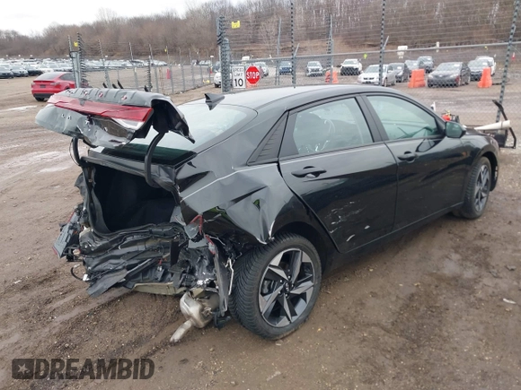 2023 Hyundai Elantra SEL with VIN 5NPLS4AG4PH105597, listed as a IAAI auction lot 41723764 with 33,967 mi miles and . Bid and sale history available at DreamBid. Image 4.