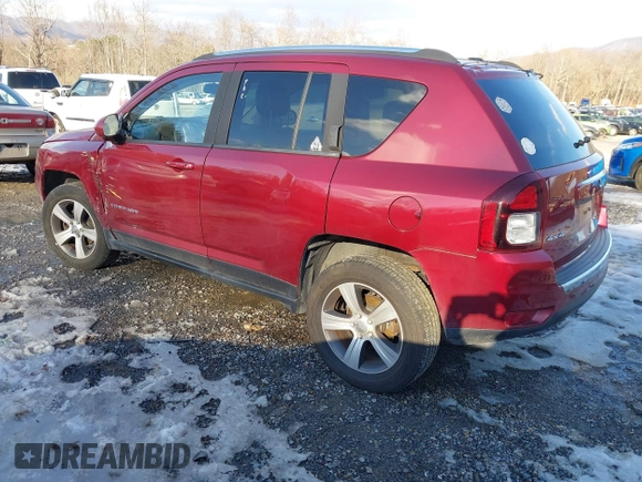 2016 Jeep Compass High Altitude Edition with VIN 1C4NJDEB7GD573341, listed as a IAAI auction lot 41269547 with 67,781 mi miles. Bid and sale history available at carsss.com. Image 3.