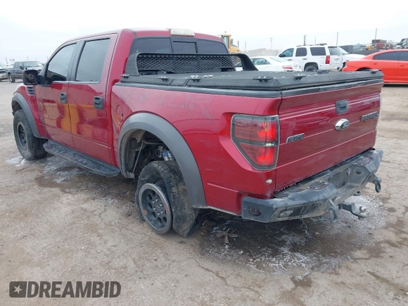 2014 Ford F-150 SVT Raptor with VIN 1FTFW1R61EFC00041, listed as a IAAI auction lot 41609376 with 119,325 mi miles and . Bid and sale history available at carsss.com. Image 3.